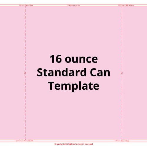 16 Ounce Standard Can Template