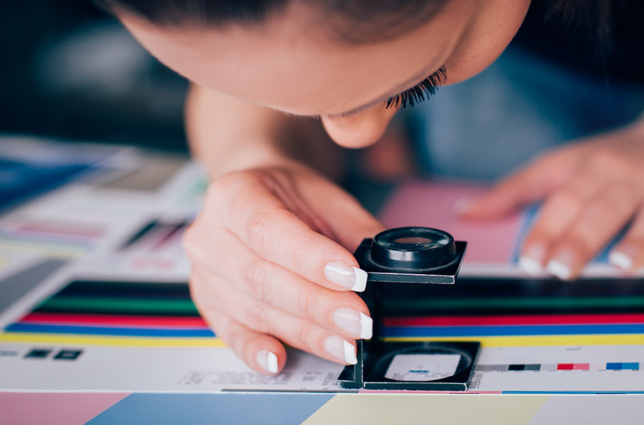 Woman reviewing quality assurance